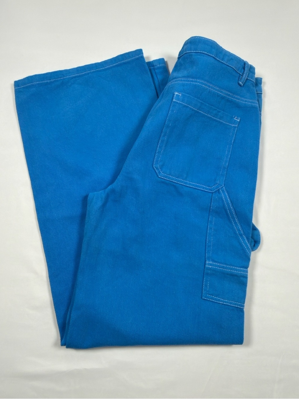 Women's Wide-Leg Utility Pants in Bright Blue NWT